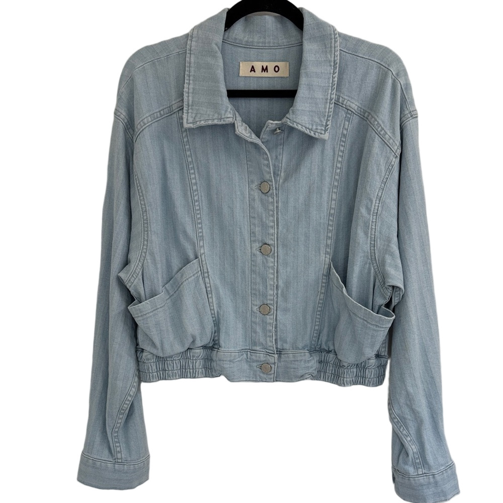 AMO Cropped Denim Jacket, Sz L